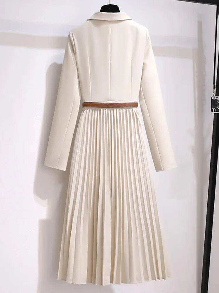 Adriana | Elegante Abito Blazer con Gonna a Pieghe - Image 4