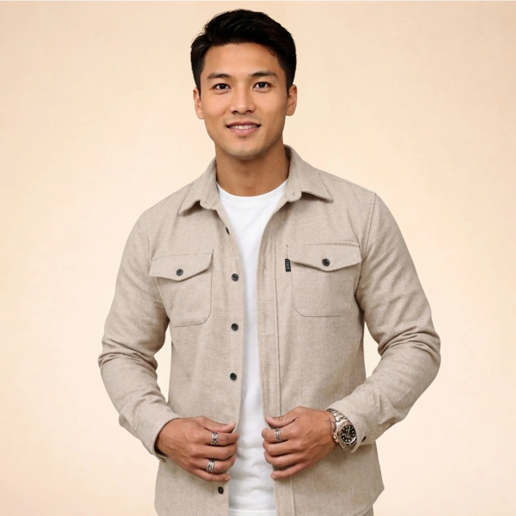 Aleandro | Camicia Giacca in tessuto traspirante - Image 11