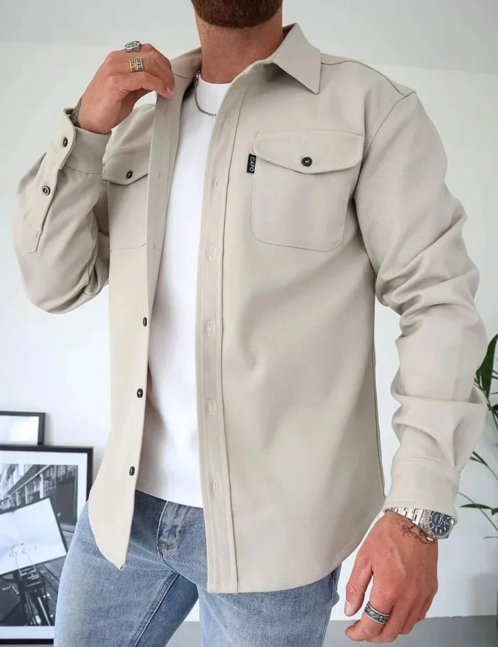 Aleandro | Camicia Giacca in tessuto traspirante - Image 5