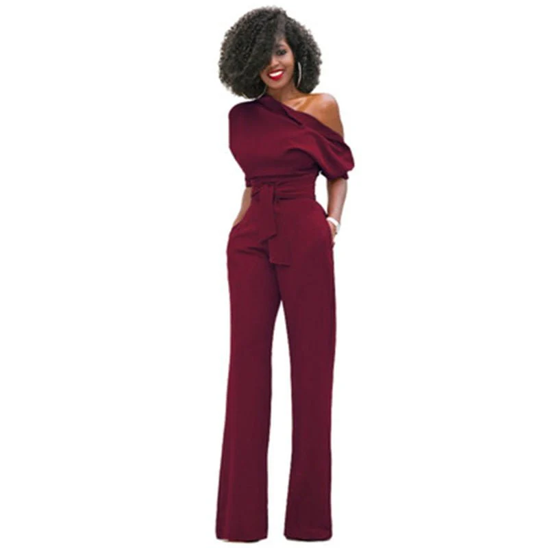 Alessia | Tuta jumpsuit off shoulder con silhouette fluida - Image 6