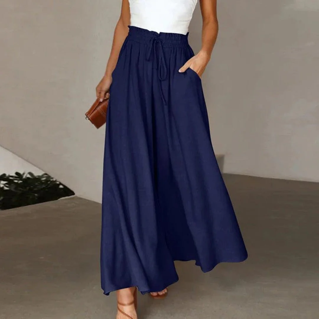 Amelia | Eleganti Pantaloni Palazzo a Vita Alta