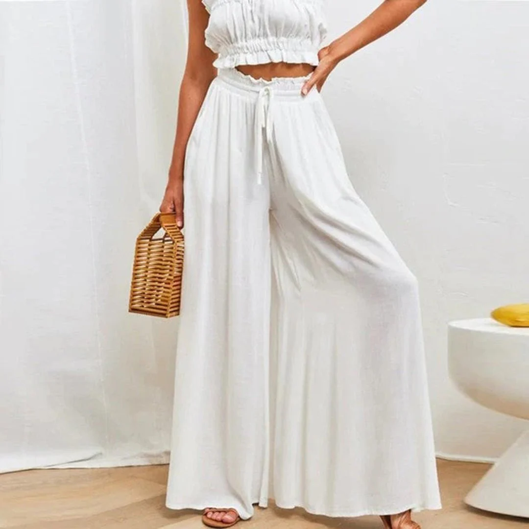 Amelia | Eleganti Pantaloni Palazzo a Vita Alta - Image 2