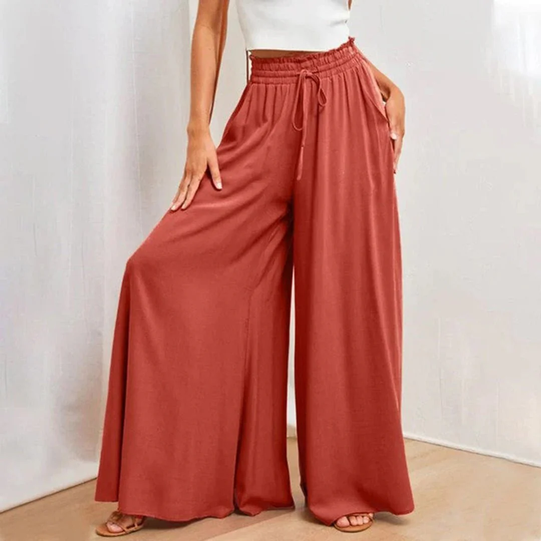 Amelia | Eleganti Pantaloni Palazzo a Vita Alta - Image 3