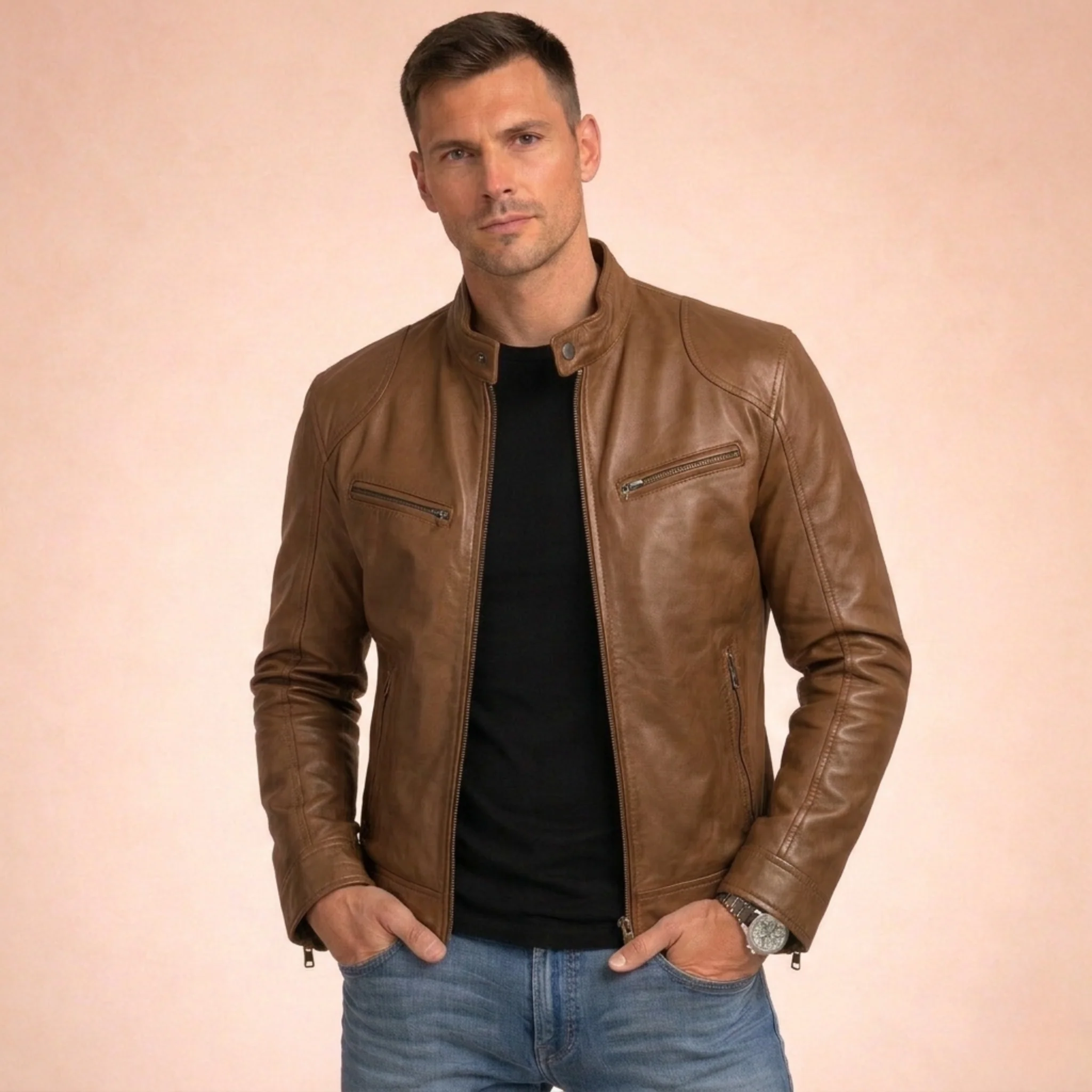 Andrea | Giacca in pelle morbida ed elegante - Image 10