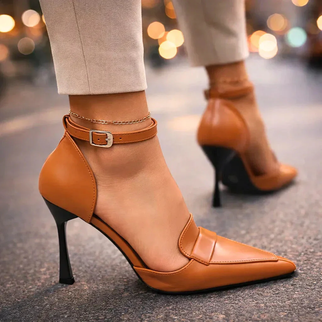 Angelika | Eleganti scarpe con tacco a blocco e punta affusolata