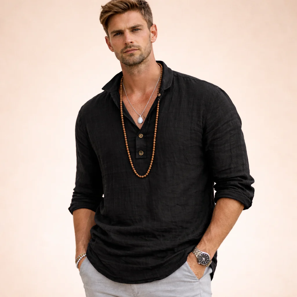 Astolfo | Camicia in lino leggera e casual - Image 3