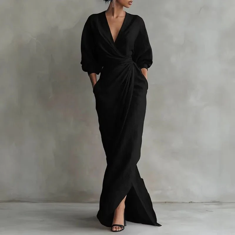 Aurelia | Abito Maxi Wrap Elegante e Raffinato - Image 2