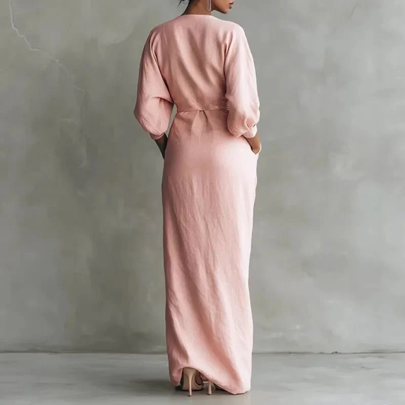 Aurelia | Abito Maxi Wrap Elegante e Raffinato - Image 4