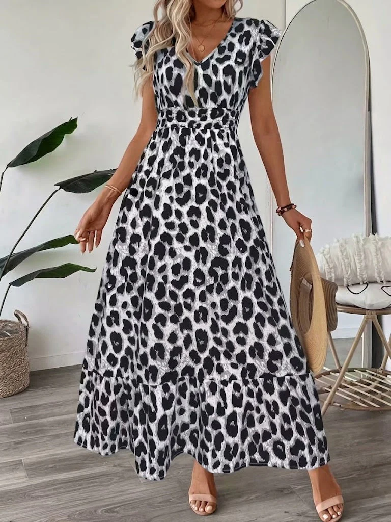 Aurora | Abito midi da donna raffinato ed elegante con scollo a V - Image 6