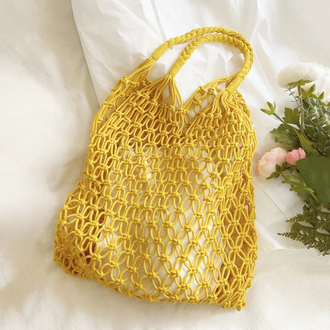 Aurora | Borsa tote artigianale in cotone macramè - Image 4