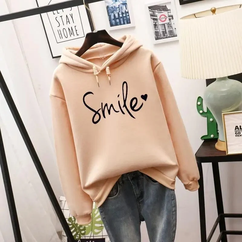 Aurora | Hoodie Oversize con Cappuccio e Smile Design