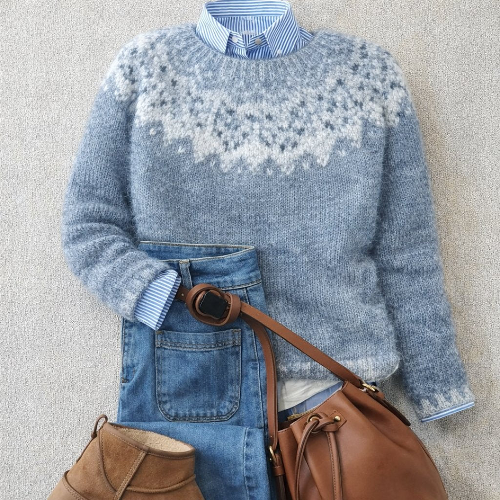 Aurora | Maglione Donna Nordic Fair Isle a Girocollo