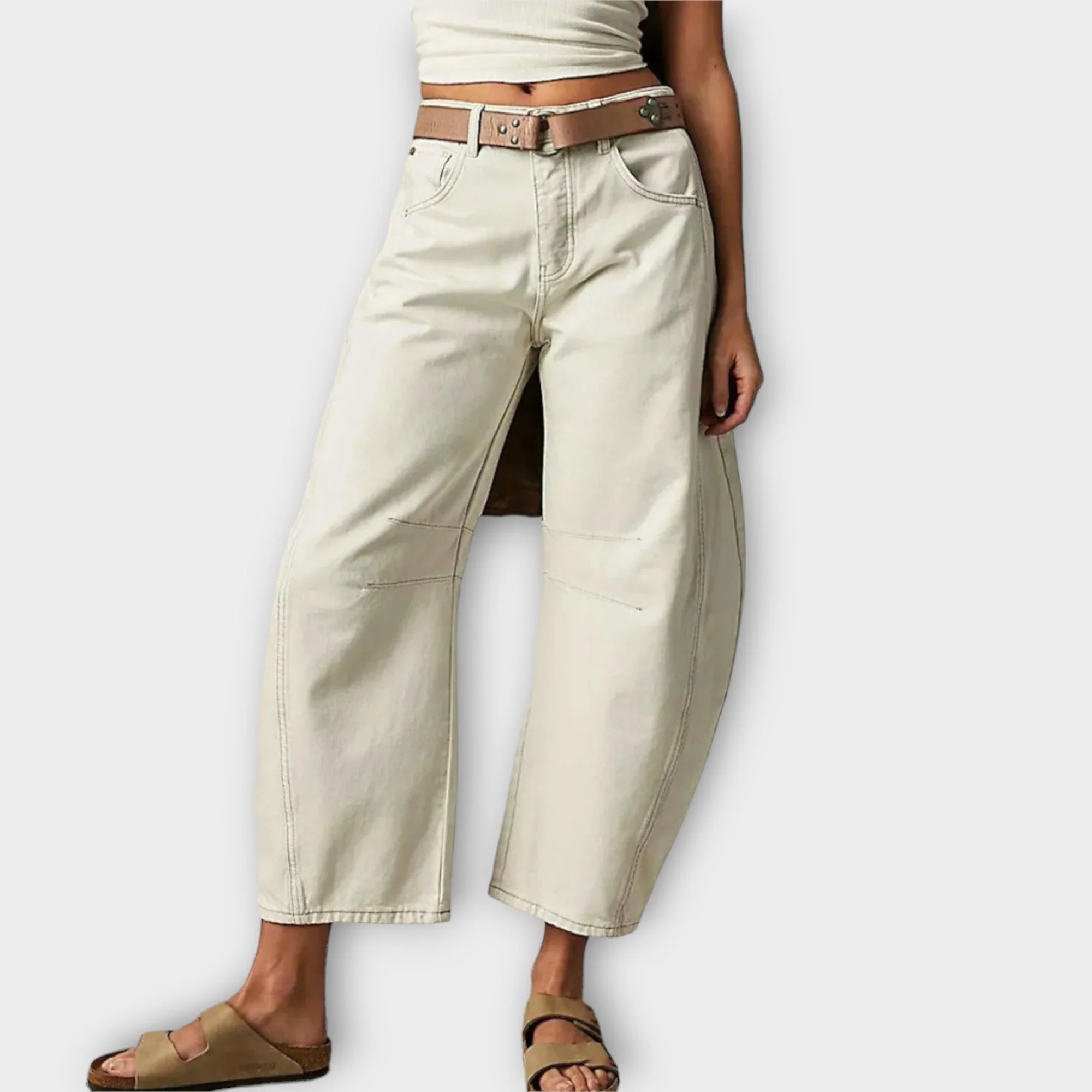 Beatrice | Jeans a Gamba Larga a Vita Alta Eleganti - Image 5