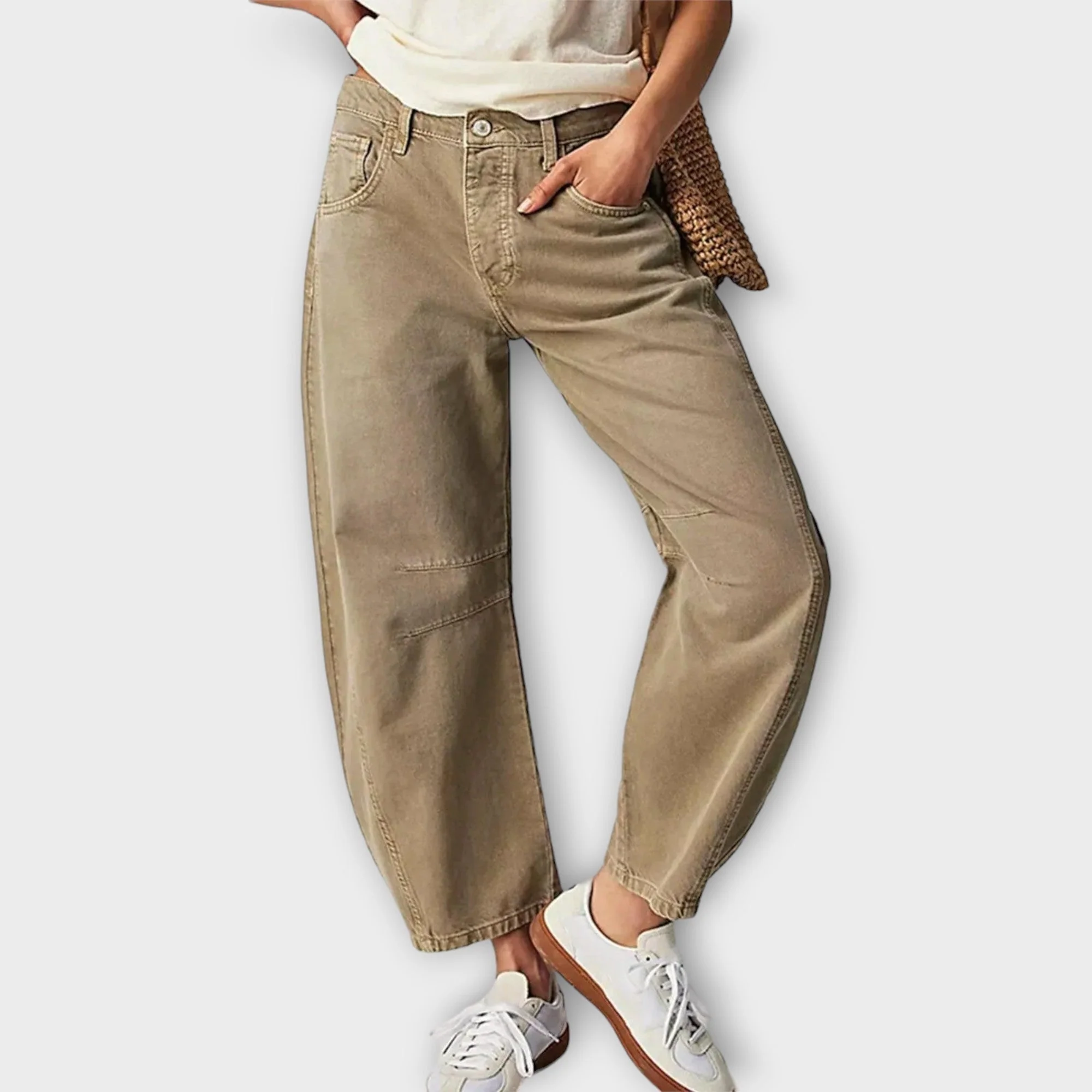 Beatrice | Jeans a Gamba Larga a Vita Alta Eleganti - Image 6