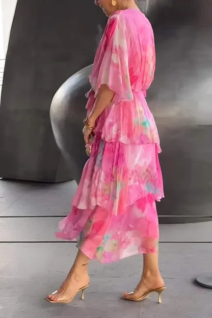 Camilla | Abito lungo in chiffon fluido ed elegante - Image 6
