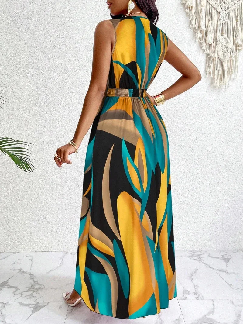 Camilla | Maxi Abito Astratto in Cotone Premium - Image 2