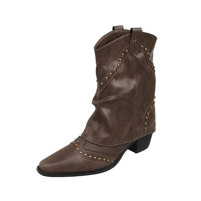 Camilla | Stivali da cowboy con Rivetti e Tacco Elegante - Image 5