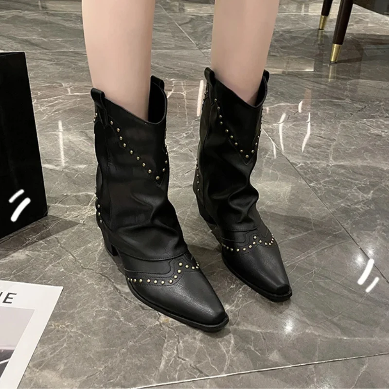 Camilla | Stivali da cowboy con Rivetti e Tacco Elegante - Image 7
