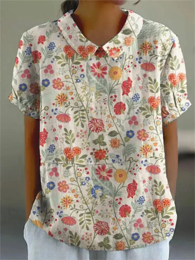 Charlotte | Blusa vintage da donna con motivo floreale - Image 12