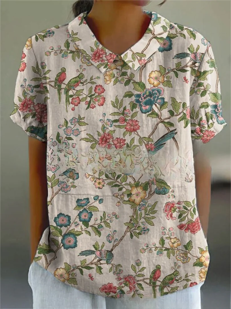 Charlotte | Blusa vintage da donna con motivo floreale - Image 13