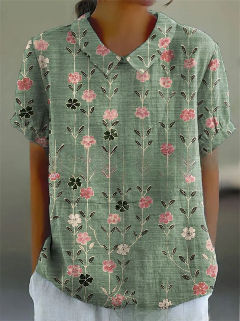 Charlotte | Blusa vintage da donna con motivo floreale - Image 14