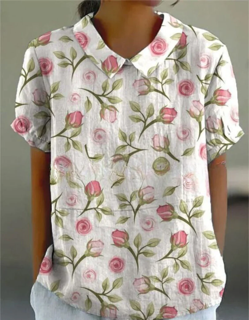 Charlotte | Blusa vintage da donna con motivo floreale - Image 8