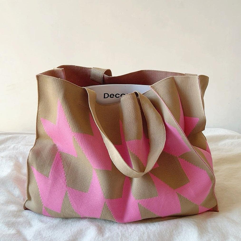 Chiara | Borsa tote oversize con motivo geometrico