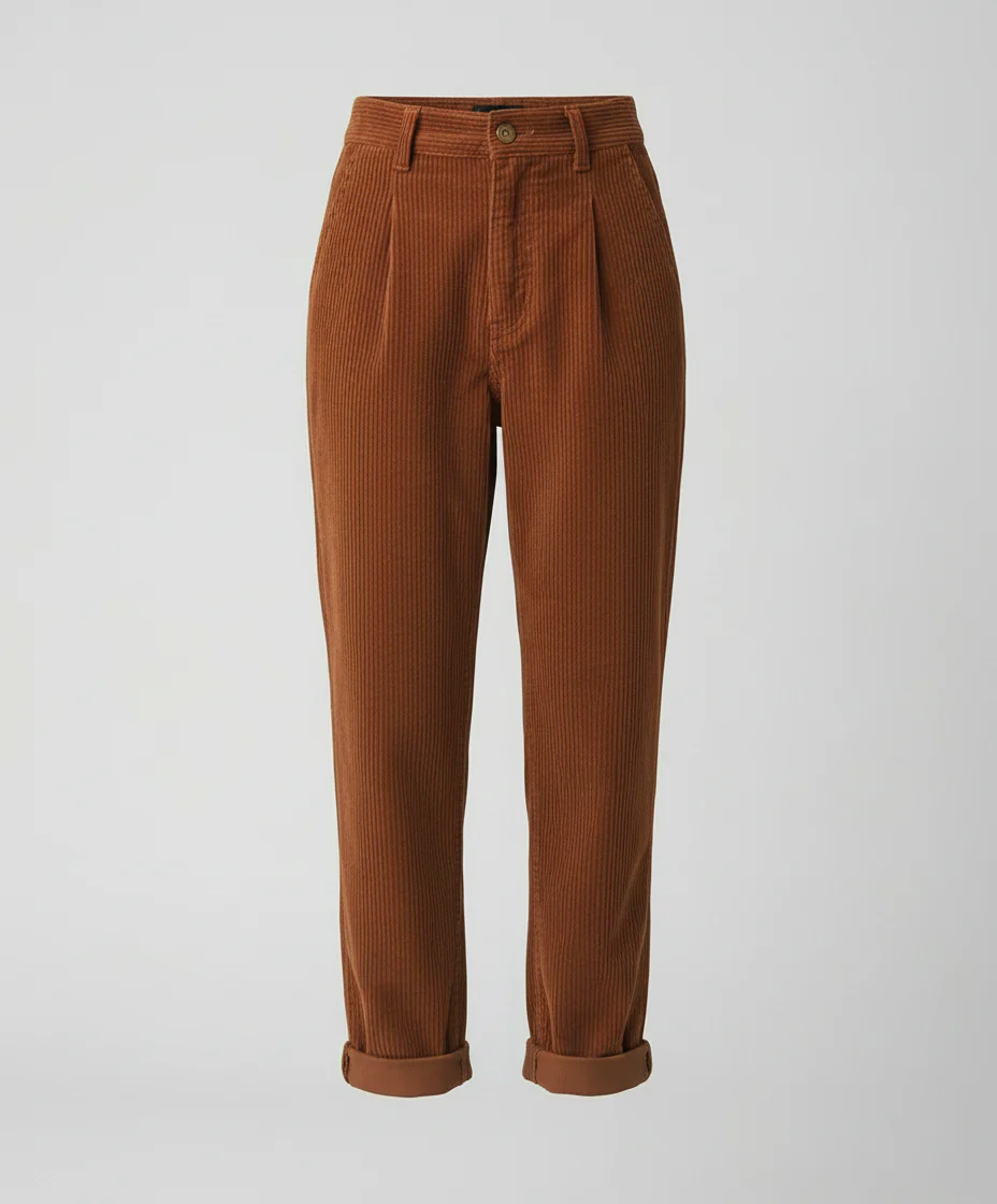 Chiara | Pantaloni in velluto a coste moderni e confortevoli a vita alta - Image 2