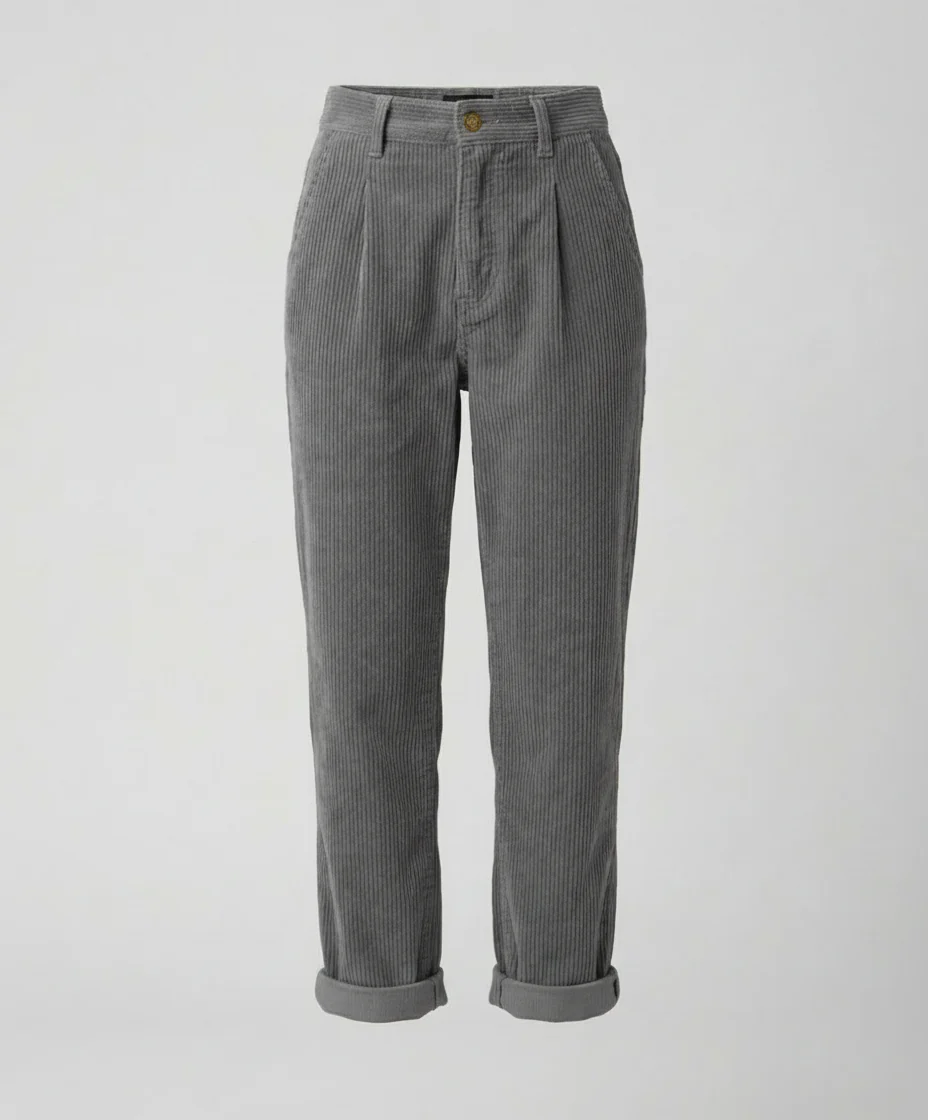 Chiara | Pantaloni in velluto a coste moderni e confortevoli a vita alta - Image 3