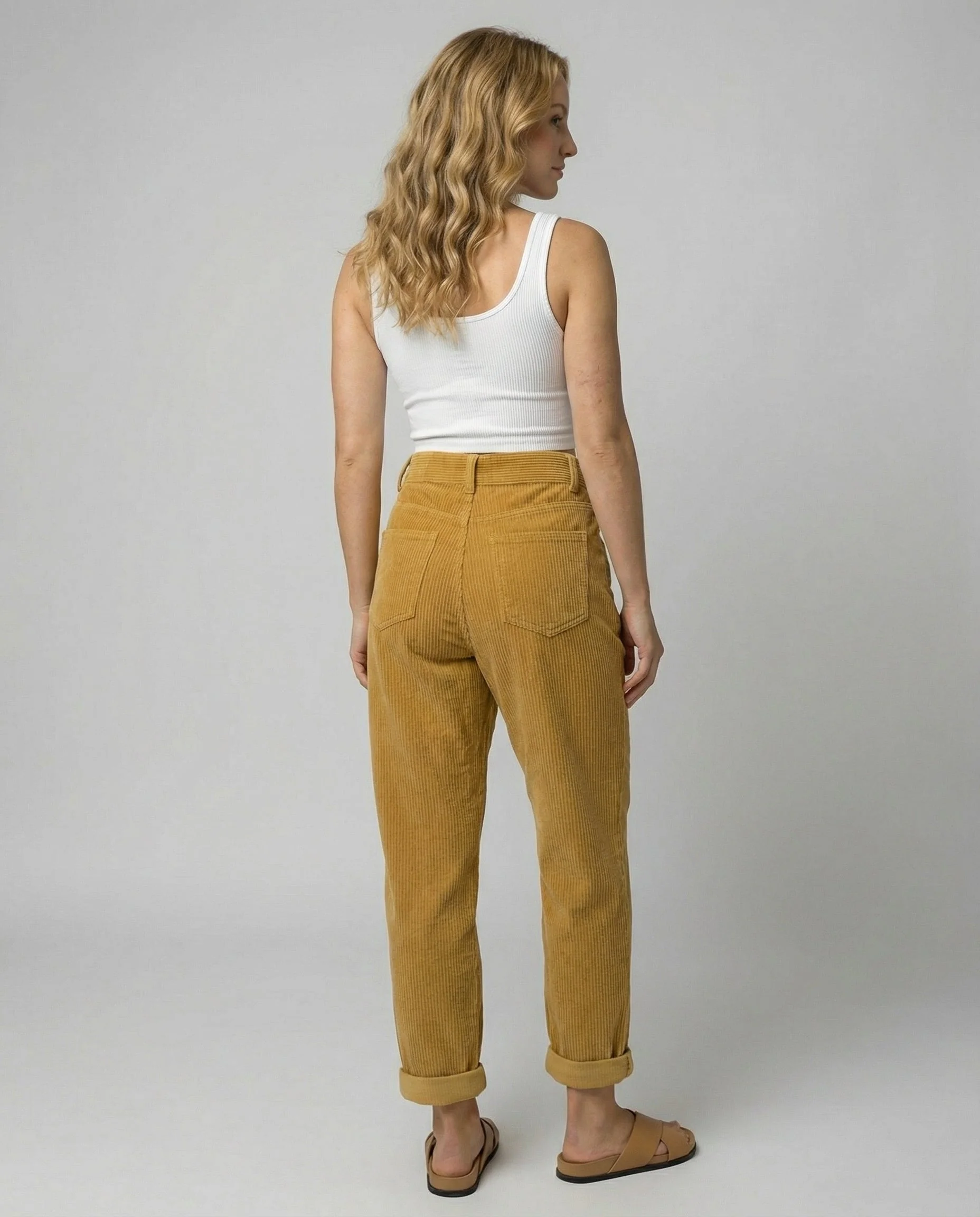 Chiara | Pantaloni in velluto a coste moderni e confortevoli a vita alta - Image 7