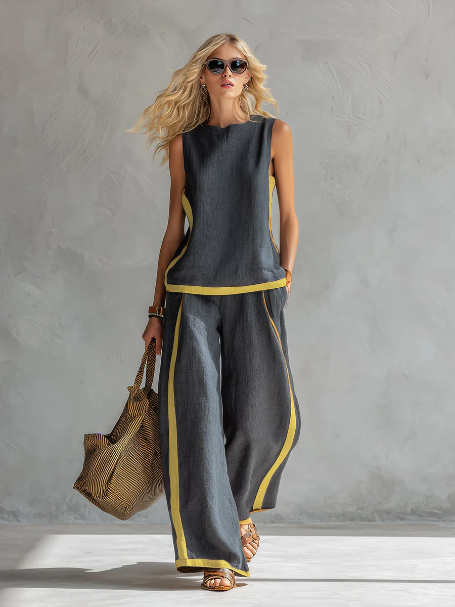 Chiara | Set a due pezzi senza maniche, elegante e casual