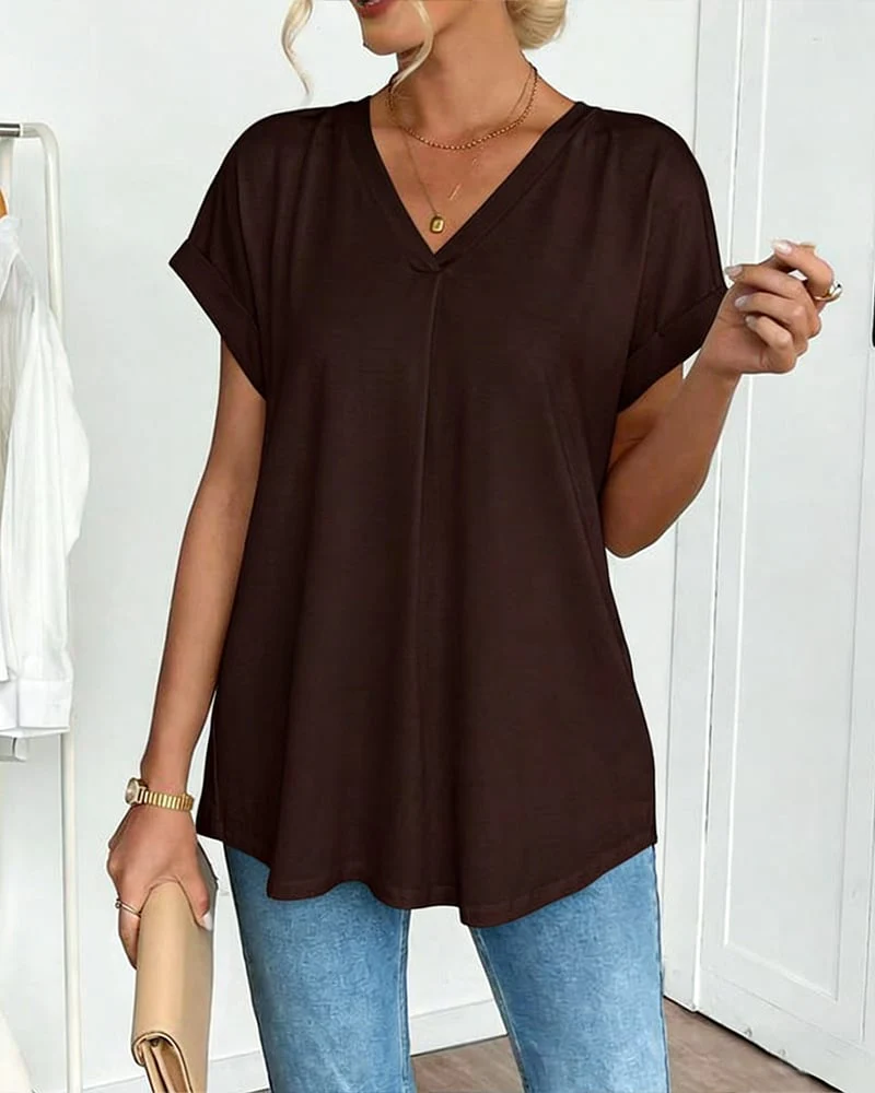 Chiara | T-shirt comoda ed elegante con scollo a V - Image 6