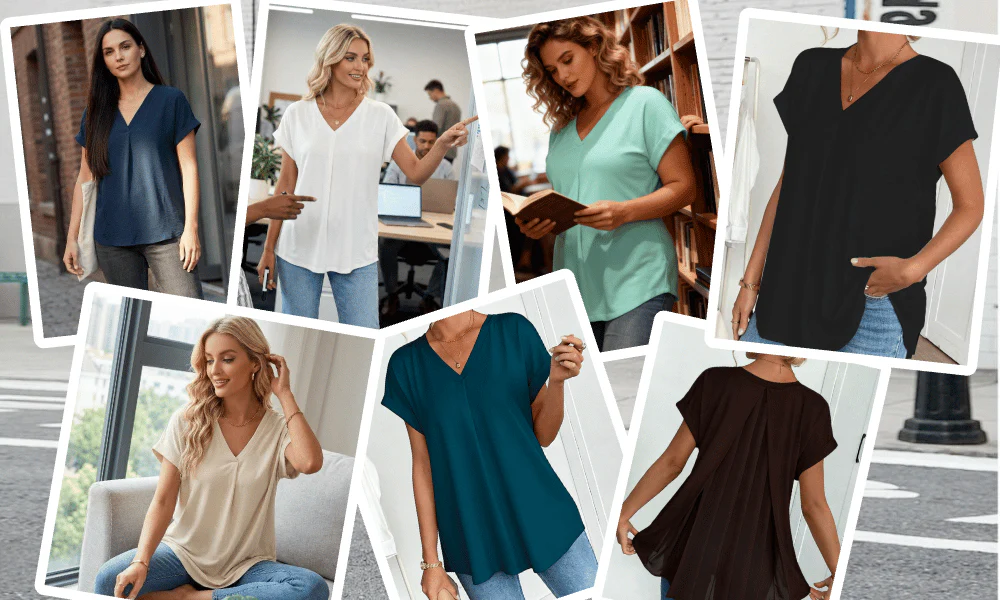Chiara | T-shirt comoda ed elegante con scollo a V - Image 8
