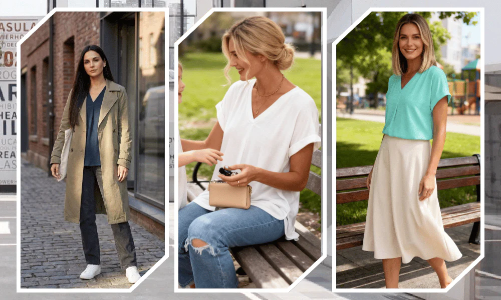 Chiara | T-shirt comoda ed elegante con scollo a V - Image 9