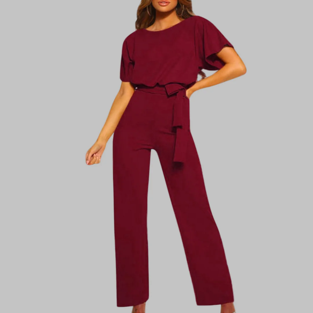 Chiara | Tuta Intera con Maniche a Pipistrello e Pantalone a Palazzo - Image 6