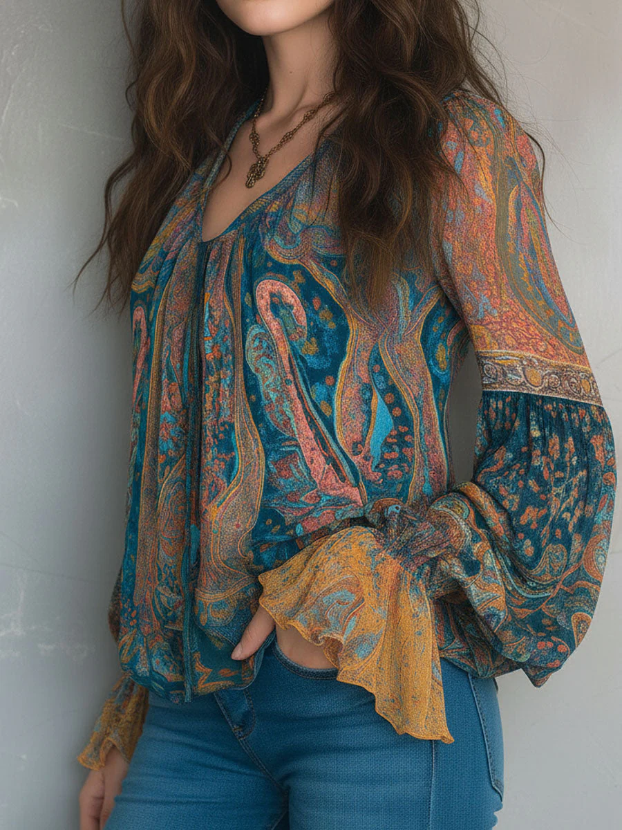Christin | Camicetta in chiffon raffinata e dal gusto vintage - Image 4