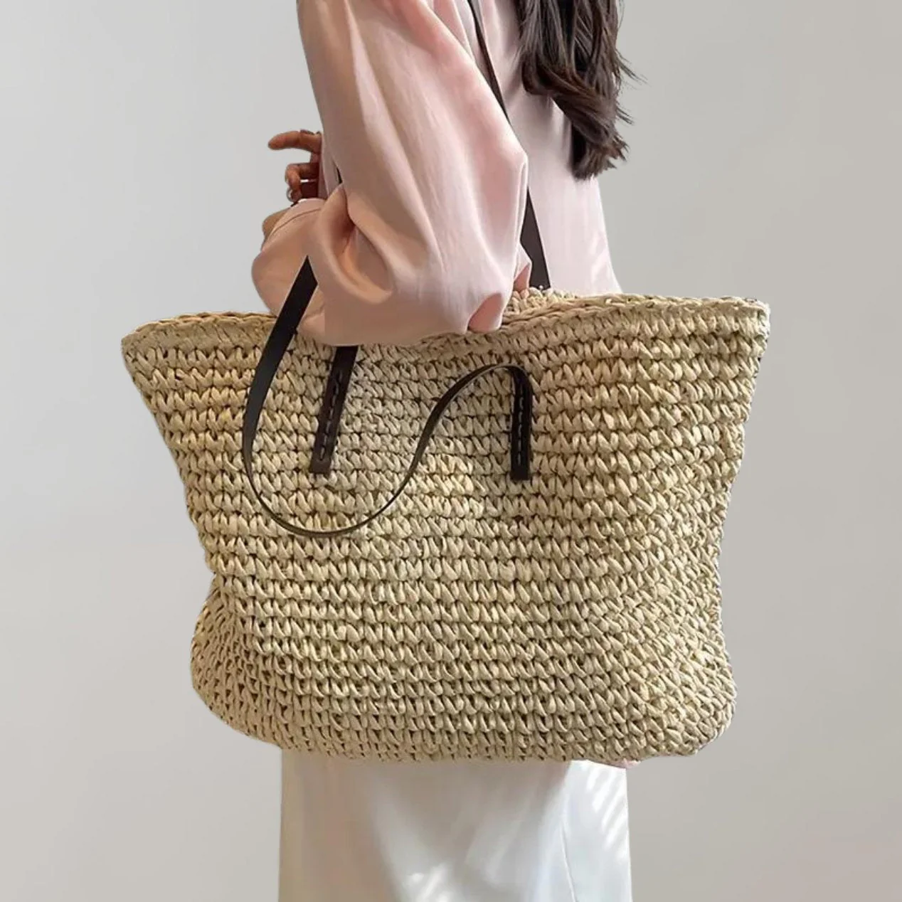 Christina | Elegante borsa tote estiva intrecciata oversize - Image 10
