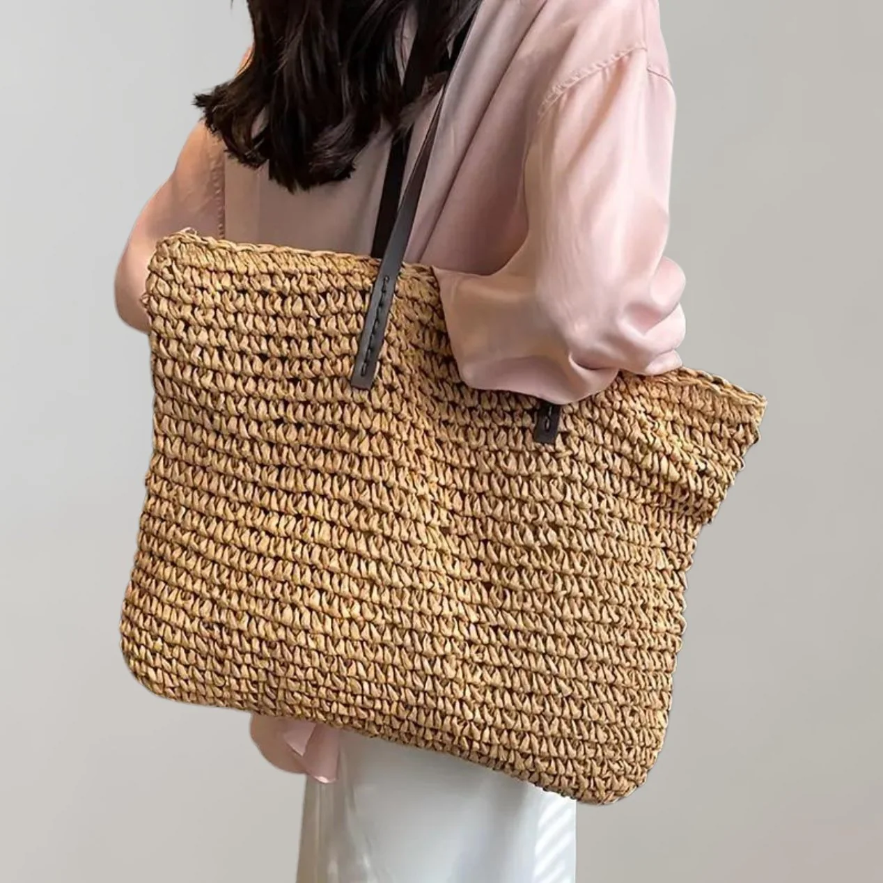 Christina | Elegante borsa tote estiva intrecciata oversize - Image 11