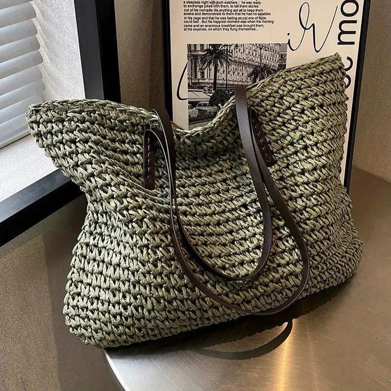 Christina | Elegante borsa tote estiva intrecciata oversize - Image 2