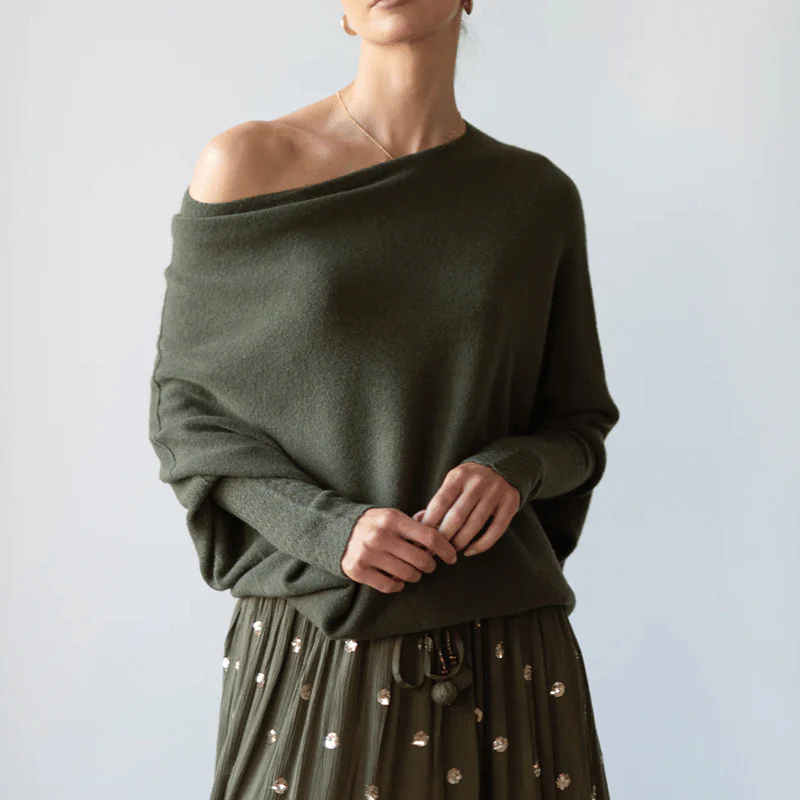 Christine | Maglione a spalle scoperte elegante e morbido - Image 7