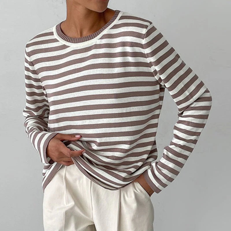 Clara | Maglione Donna a Righe Nautiche a Maniche Lunghe - Image 2