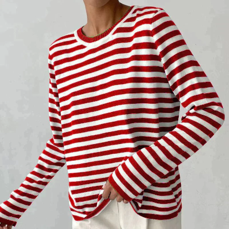 Clara | Maglione Donna a Righe Nautiche a Maniche Lunghe - Image 4
