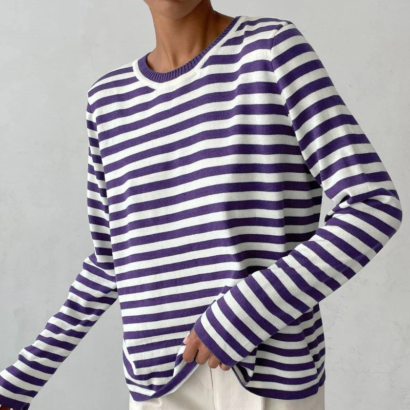 Clara | Maglione Donna a Righe Nautiche a Maniche Lunghe - Image 7