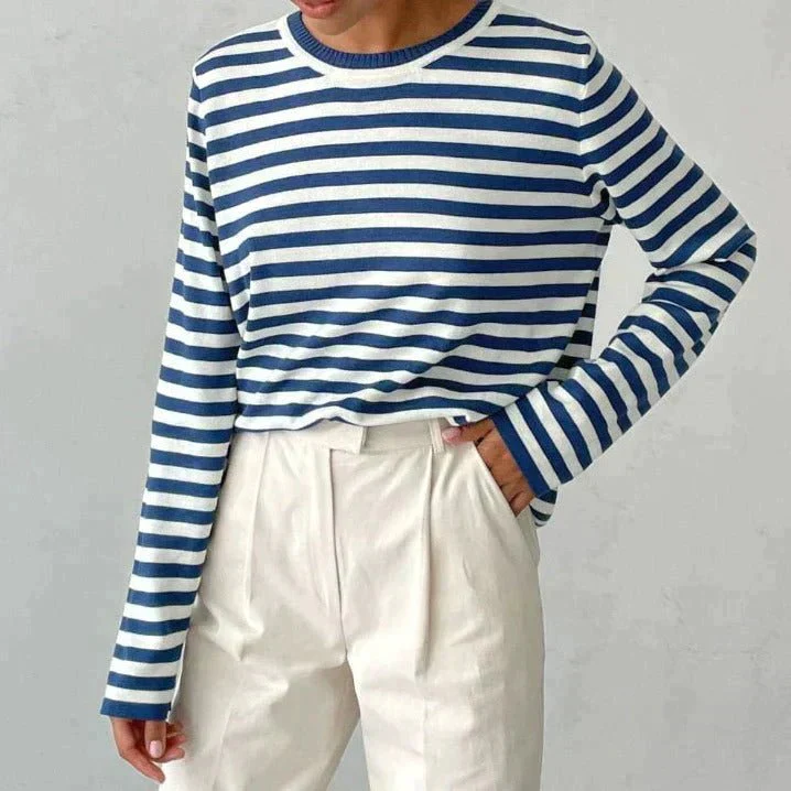 Clara | Maglione Donna a Righe Nautiche a Maniche Lunghe - Image 9