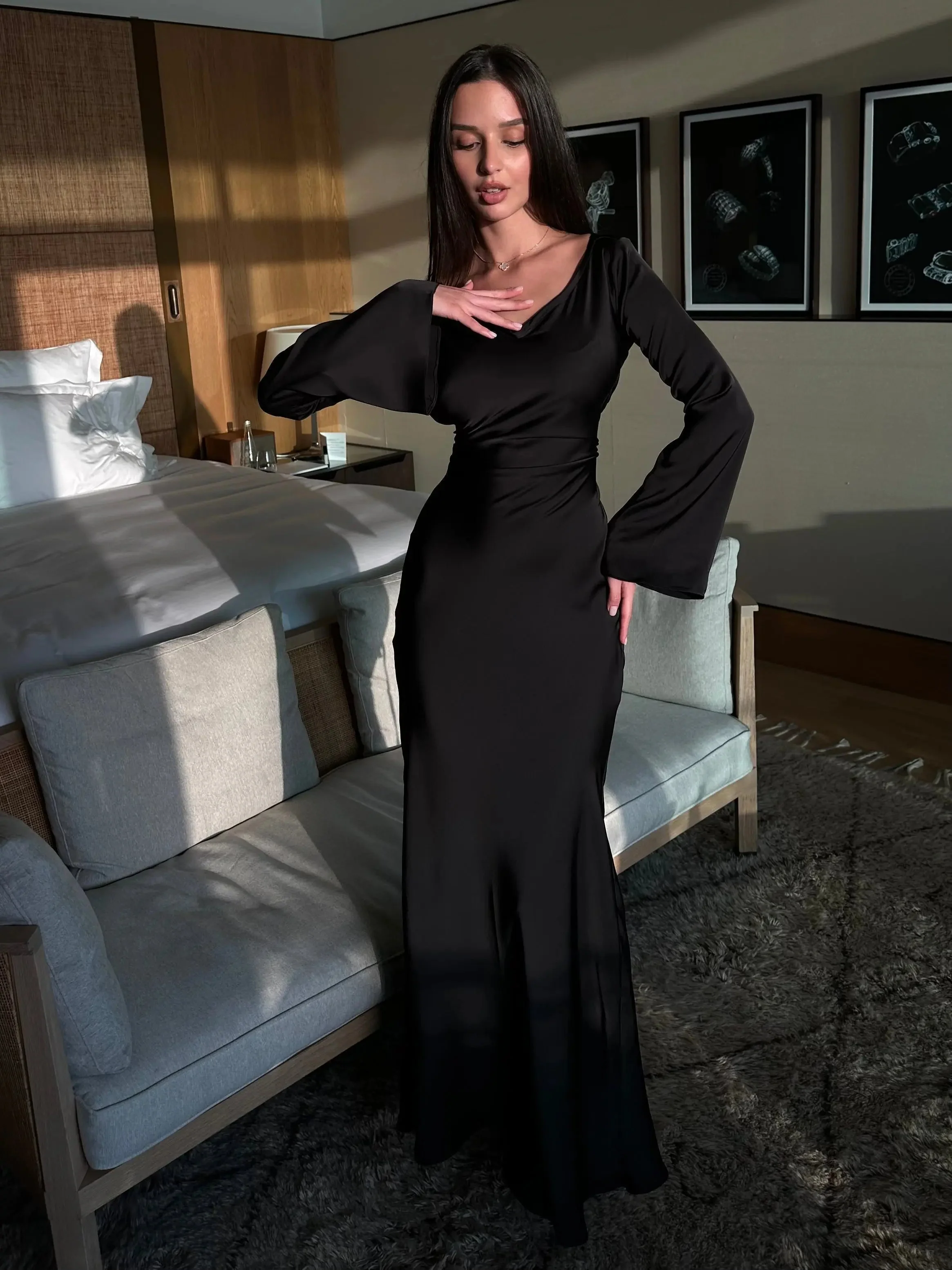 Clara | Maxi abito a maniche lunghe dal design sofisticato - Image 7