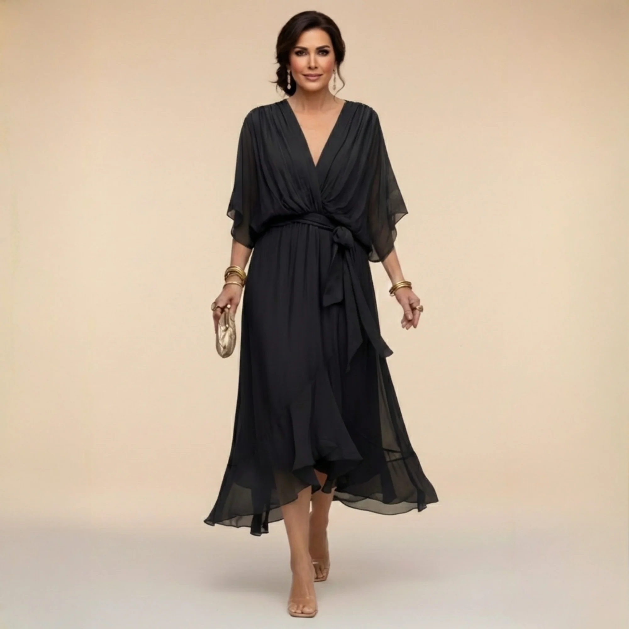 Dalia | Abito midi avvolgente elegante e versatile - Image 2