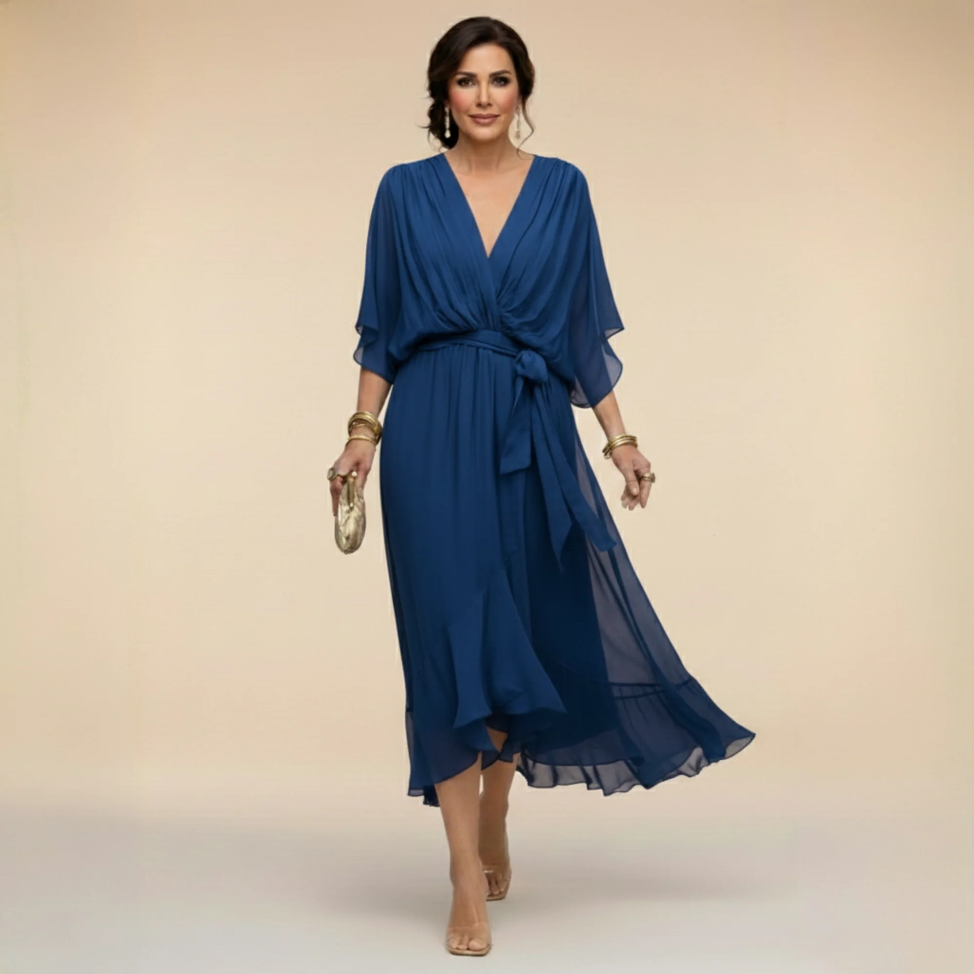 Dalia | Abito midi avvolgente elegante e versatile - Image 3