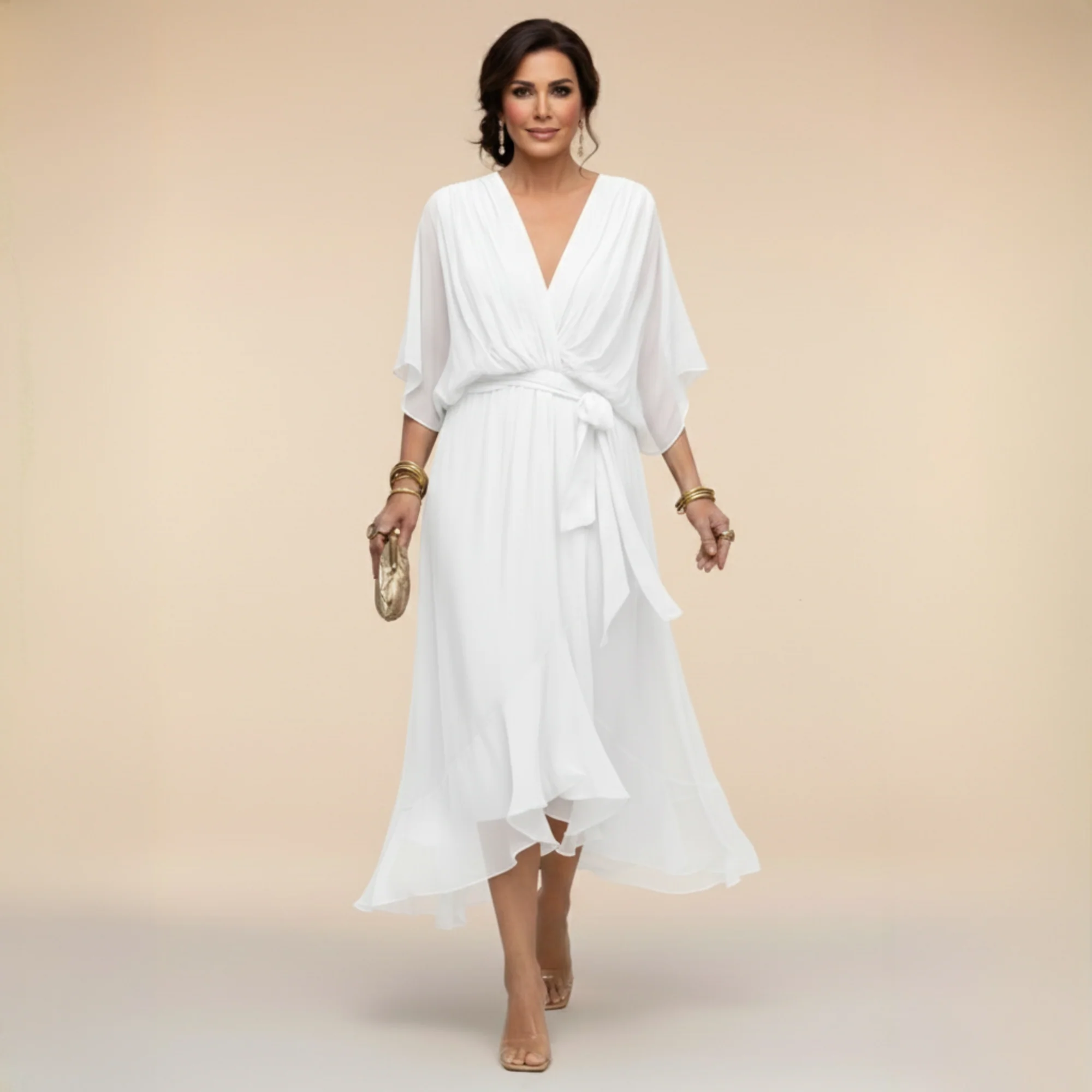 Dalia | Abito midi avvolgente elegante e versatile - Image 9