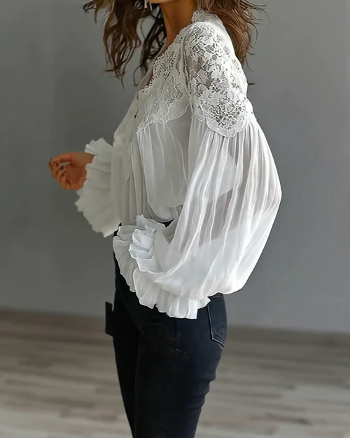 Diana | Blusa Raffinata con Ricami in Pizzo Floreale - Image 6