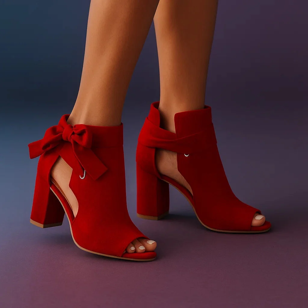 Edda | Eleganti Sandali Donna Peep-Toe con Tacco Largo - Image 7